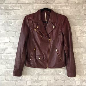 Aritzia Truth and Pride leather moto jacket